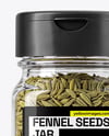 Clear Glass Jar with Fennel Seeds Mockup