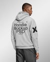 Black Man Wearing a Hoodie and Pants Mockup
