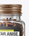 Square Glass Jar with Star Anise Mockup