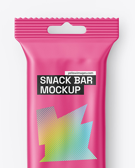 Matte Snack Bar w/ Hang Tab Mockup