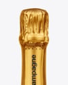 Clear Glass White Champagne Bottle Mockup