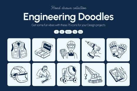 Engineering Doodle Icon Set - Graphics
