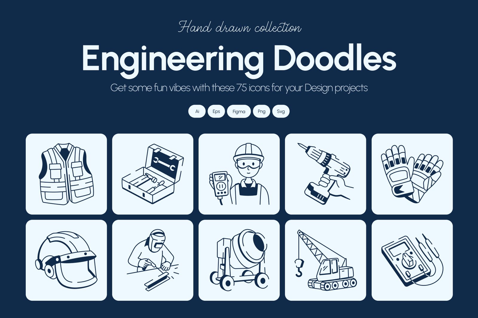 Engineering Doodle Icon Set