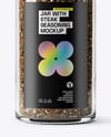 Glass Jar with Steak Seasoning Mockup