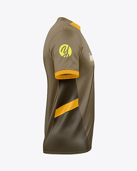 Round Collar Soccer Jersey Mockup - 3D jersey mockup