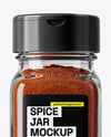 Square Glass Jar with Smoked Paprika Mockup