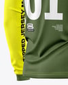 Mesh Jersey Mockup - Back Half Side View