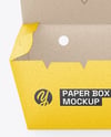 Opened Kraft Paper Food Box Mockup