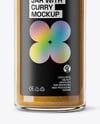 Clear Glass Jar with Curry Mockup