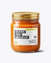 Glass Jar with Lobster Bisque Mockup