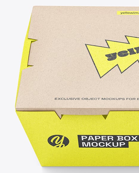 Kraft Paper Food Box Mockup