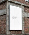 Outdoor Vertical Billboard on a Building Mockup
