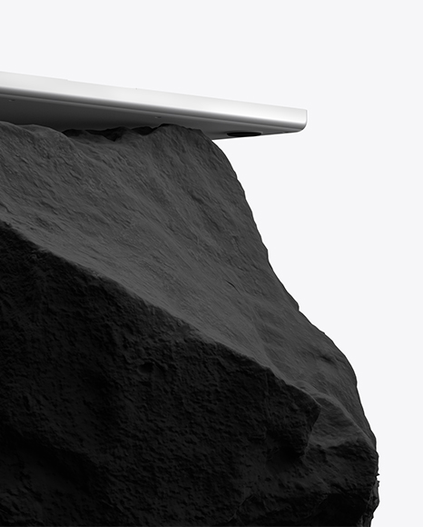 Laptop on the Stone Mockup