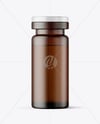 Frosted Amber Glass Medical Ampoule Mockup