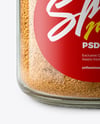 Clear Glass Jar with Ground Nutmeg Mockup