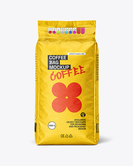 Kraft Paper Coffee Bag Mockup