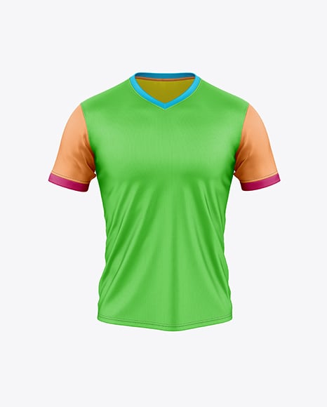 V-Neck Rugby Jersey Mockup - Front View