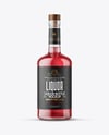 Clear Glass Liquor Bottle Mockup