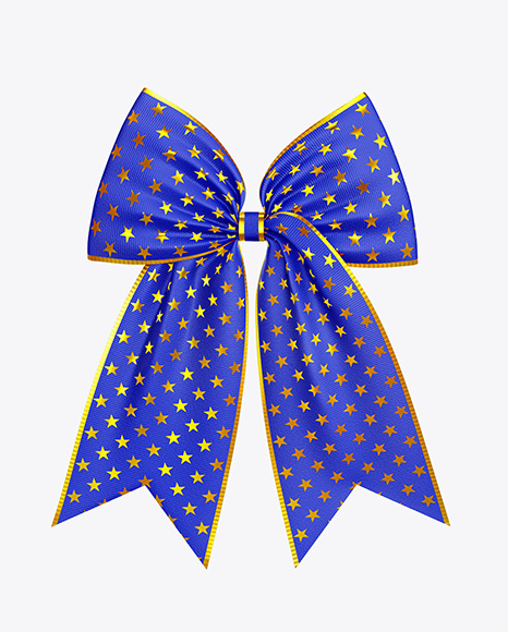 Cheer Bow with Long Ribbons Mockup