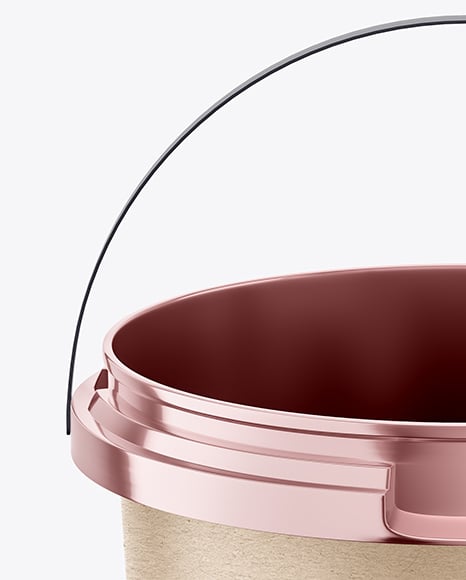 Metallized Plastic Bucket Mockup
