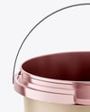 Metallized Plastic Bucket Mockup
