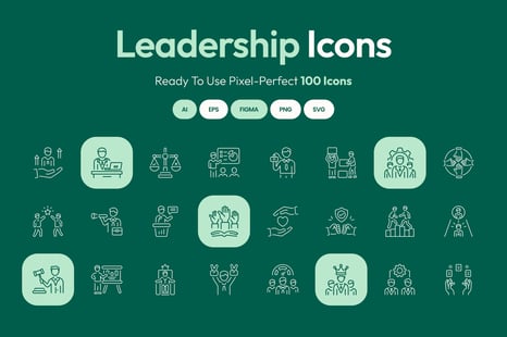 Leadership Icon Art Set