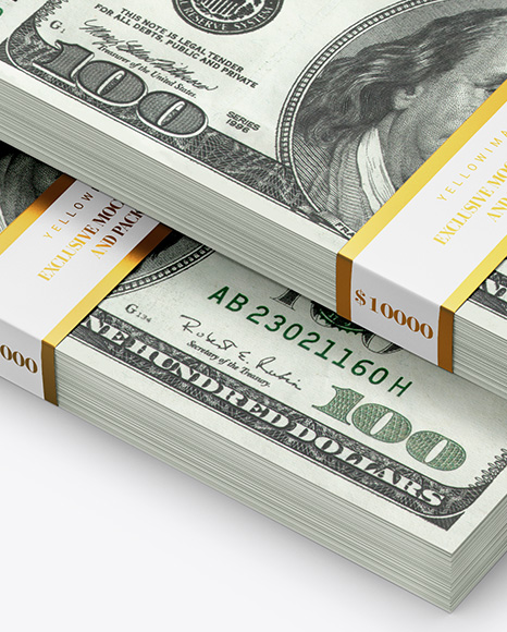 Two Money Stacks Mockup