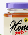 Hexagonal Glass Jar with Sage Honey Mockup