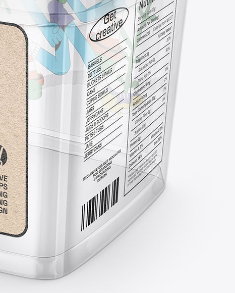 Clear Plastic Food Container Mockup