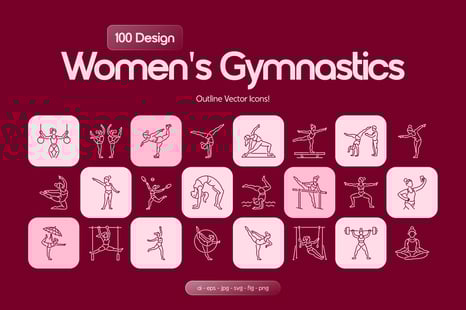 Women's Gymnastics Icons - Graphics