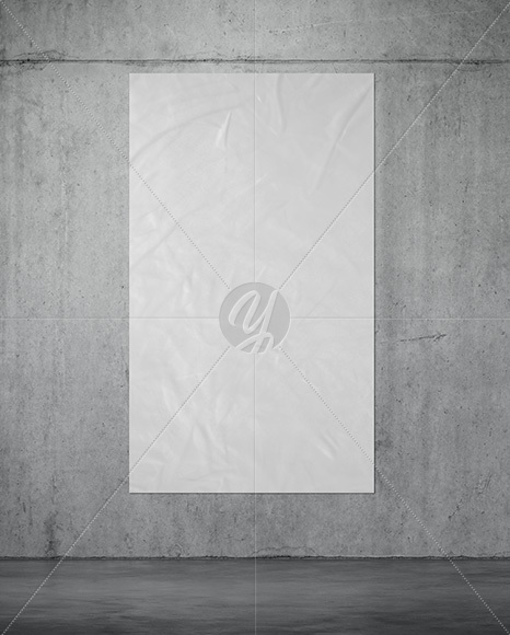 Poster on Concrete Wall Mockup