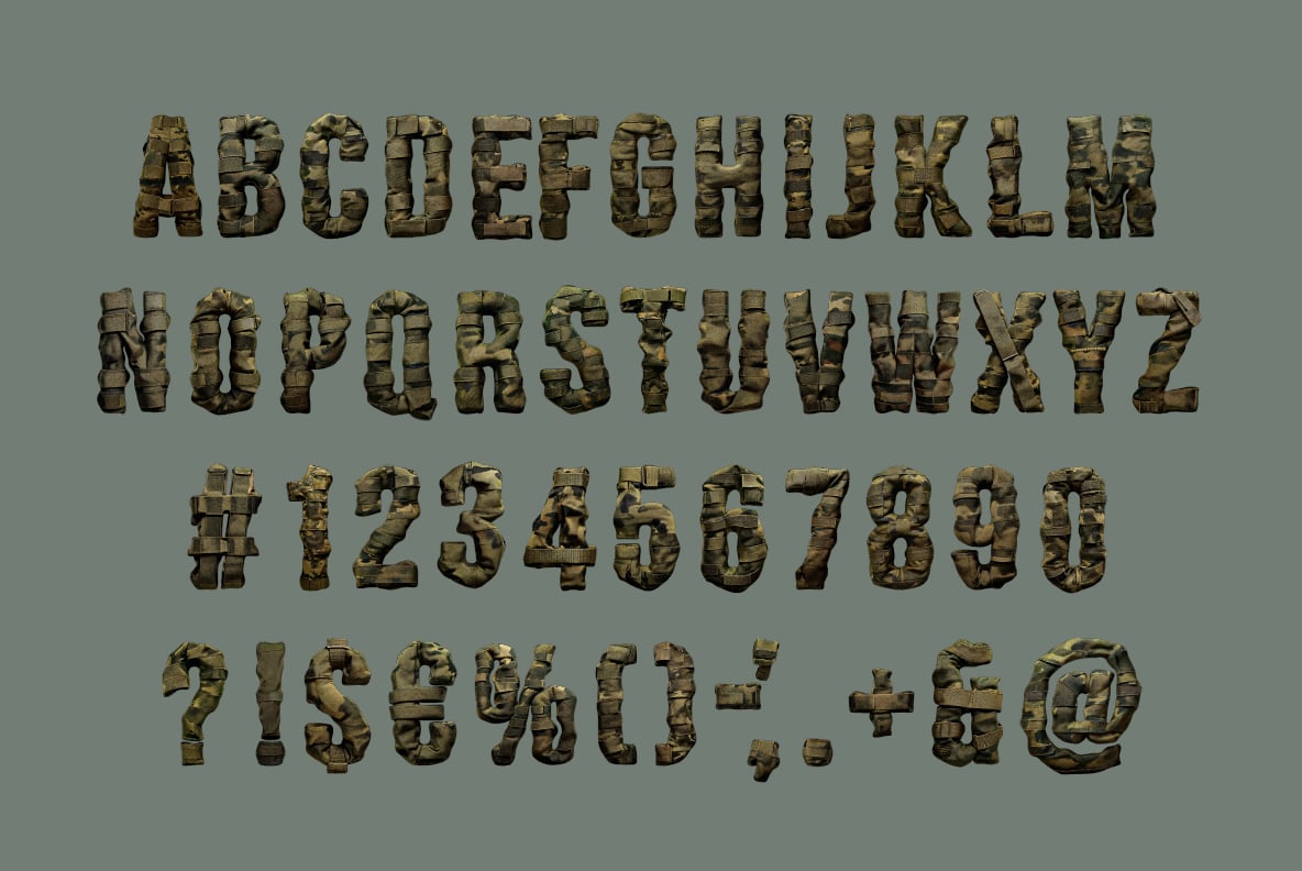 Camouflage Font