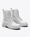 Pair of Women's Combat Boots Mockup
