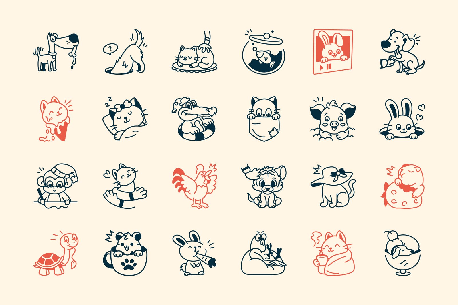 Animated Pet Doodle Icons