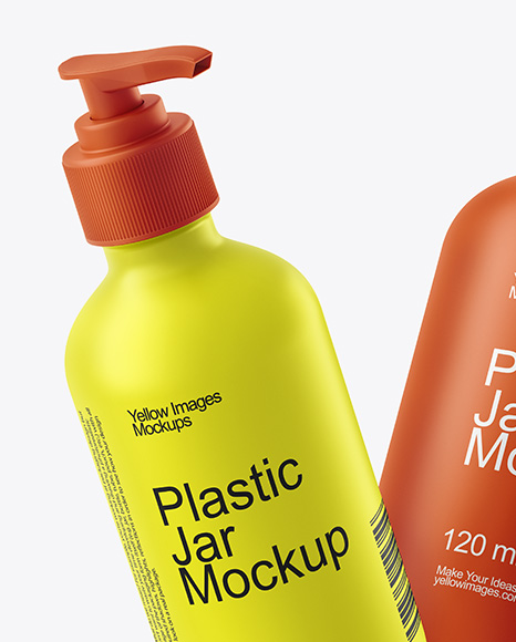 Two Pump Bottles Mockup