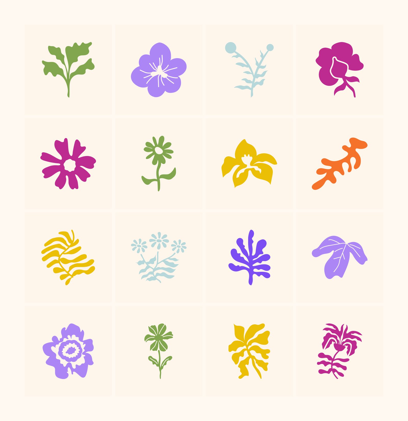 Botanical and Flower Vector Set