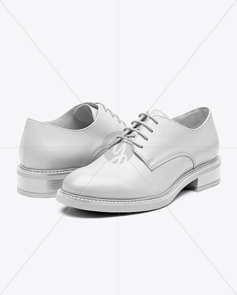 Pair of Women's Derby Shoes Mockup