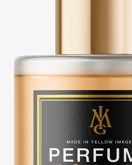 Color Liquid Frosted Glass Perfume Bottle Mockup