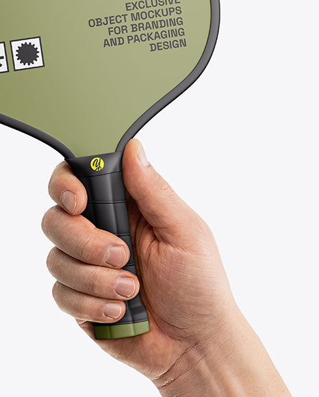 Pickleball Paddle in a Hand Mockup