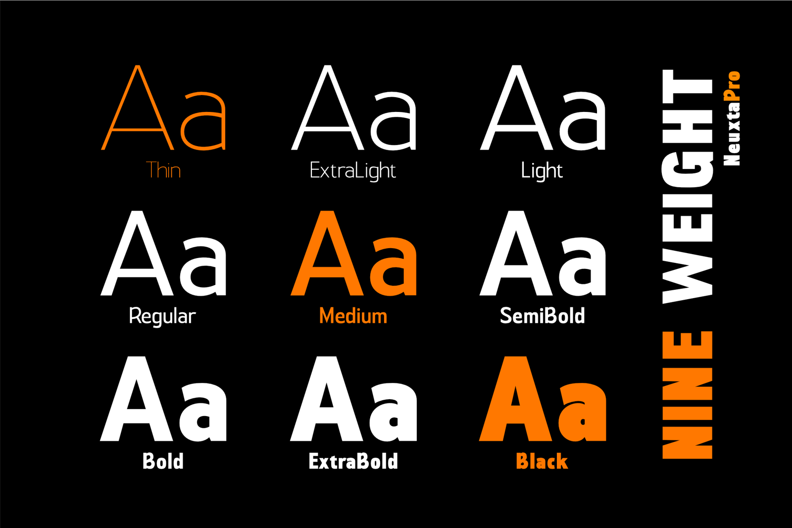 NeuxtaPro - a modern sans serif typeface