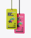 Two Paper Clothing Tags Mockup