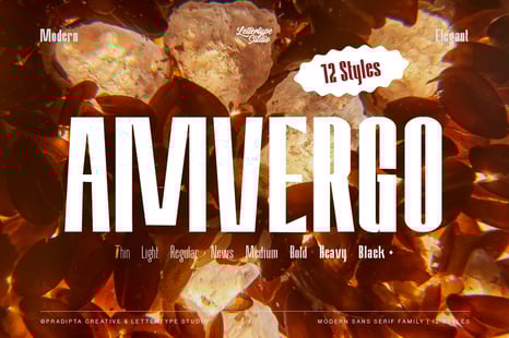 Amvergo Modern & Elegant Sans Serif Family - Fonts
