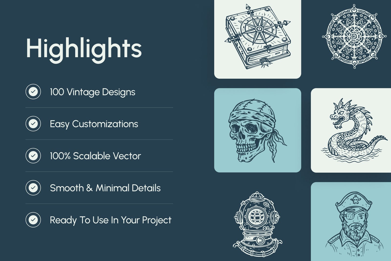 Vintage Sailor Tattoos Illustrations