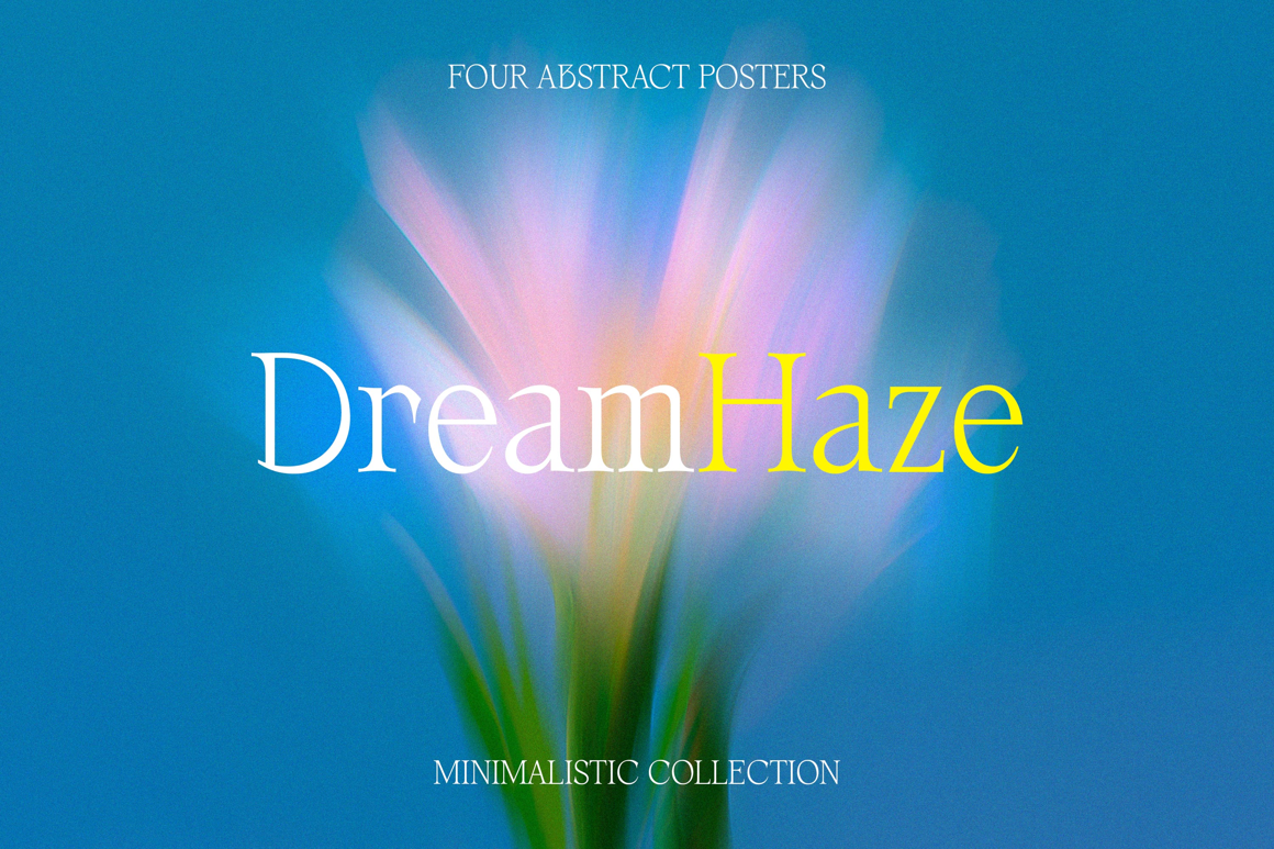 Dream Haze: Abstract Flower Posters Collection
