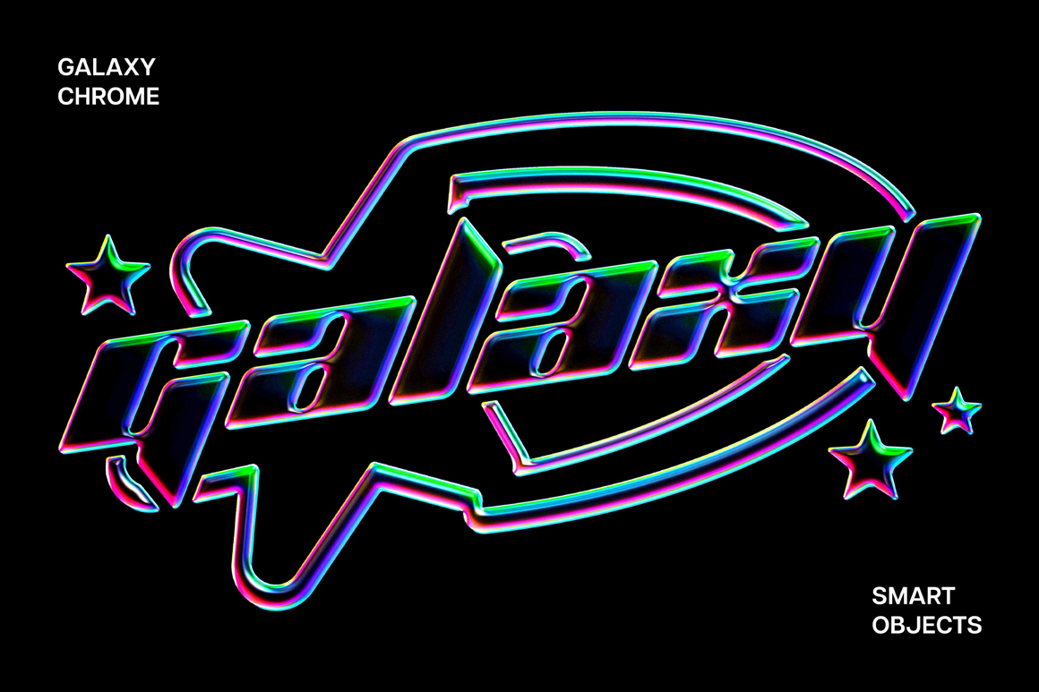 Galaxy Chrome Text &amp; Logo Effect