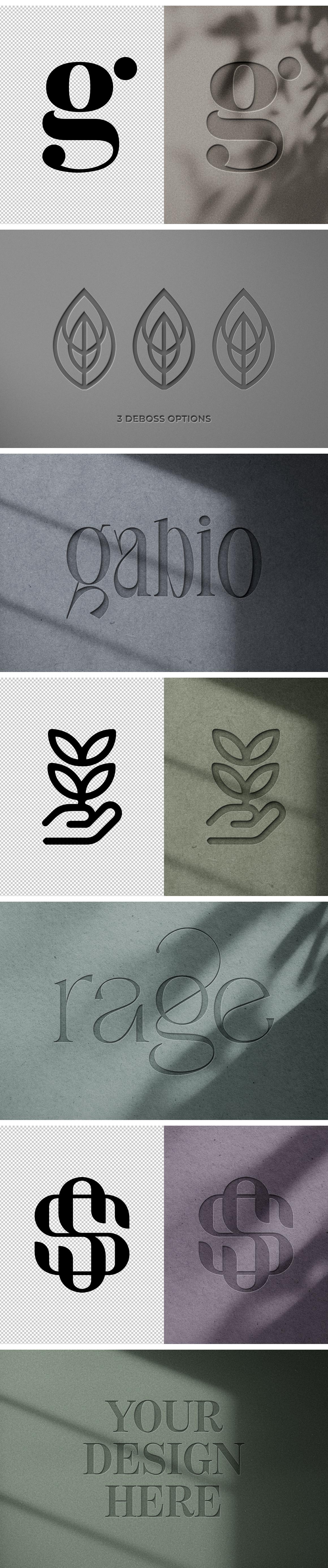 Cutout Text &amp; Logo Mockup