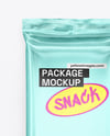 Glossy Metallic Snack Package Mockup