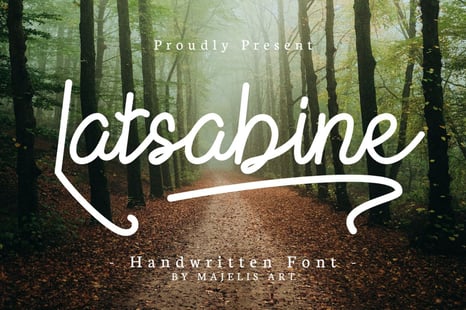 Latsabine - Handwritten font - Modern symbols