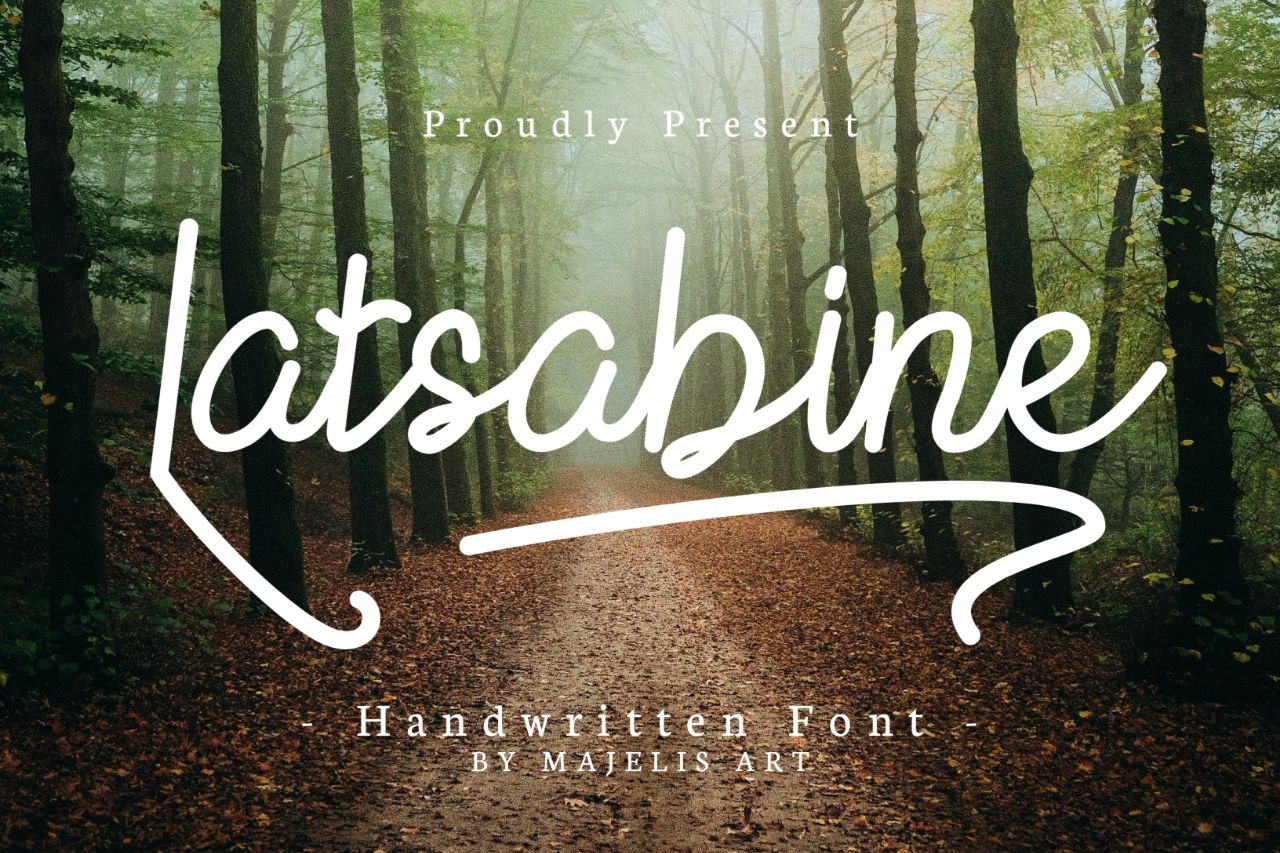 Latsabine - Handwritten font