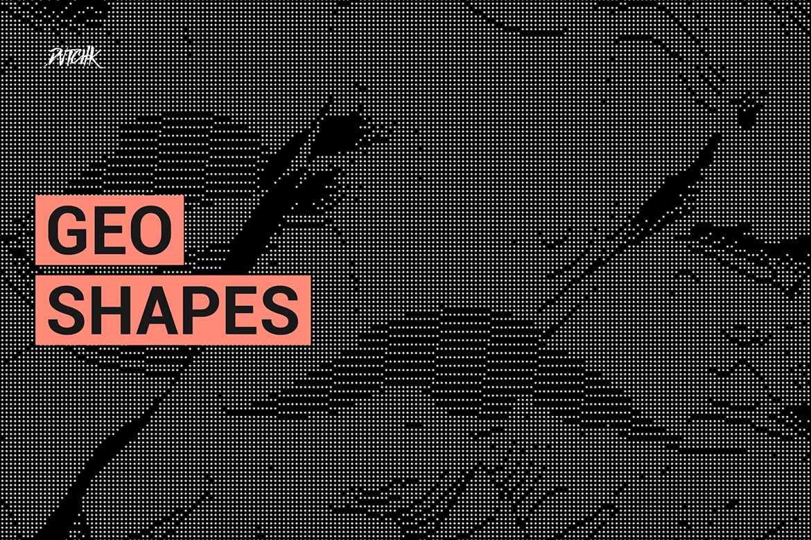 Black &amp; White Transparent Geometric Shapes | V02